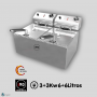 Freidora Económica Eléctrica i90 FA-6+6 sin Grifo