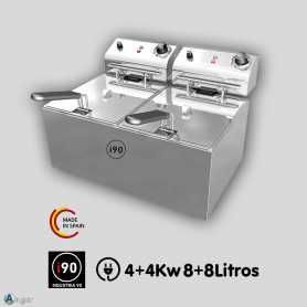 Freidora Económica Eléctrica i90 FA-8+8 sin Grifo