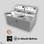 Freidora Económica Eléctrica i90 FA-8+8 sin Grifo