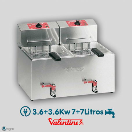 Freidora Eléctrica Valentine TF-77 con Grifo
