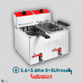 Freidora Eléctrica Valentine TF-55 con Grifo