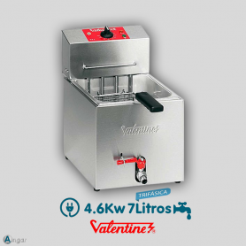 Freidora Eléctrica Valentine TF-7T con Grifo Trifásica