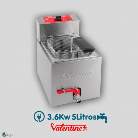 Freidora Eléctrica Valentine TF-5 con Grifo