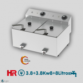 Freidora Económica Eléctrica HR FD8L8LC con Grifo