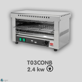 Tostador con Temporizador Resistencia Blindada HR T03CONB