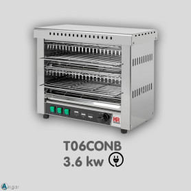 Tostador con Temporizador Resistencia Blindada HR T06CONB