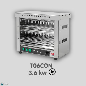Tostador con Temporizador Resistencia Cuarzo HR T06CON