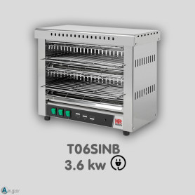 Tostador sin Temporizador Resistencia Blindada HR T06SINB