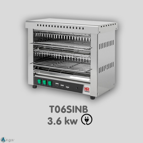 Tostador sin Temporizador Resistencia Blindada HR T06SINB