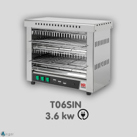 Tostador sin Temporizador Resistencia Cuarzo HR T06SIN