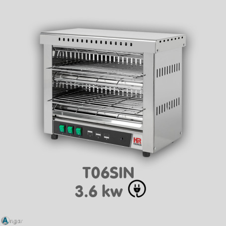 Tostador sin Temporizador Resistencia Cuarzo HR T06SIN