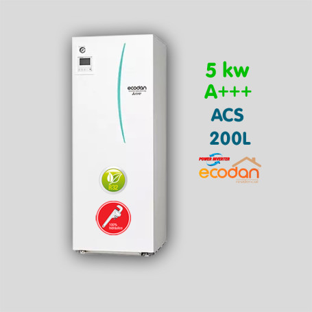Aerotermia Mitsubishi Electric Ecodan partida Hidraulica 5Kw ACS 200 Litros