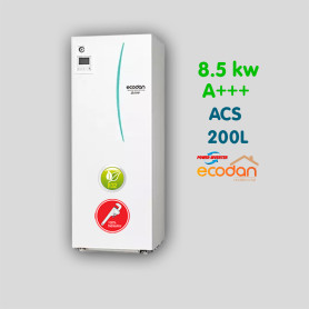 Aerotermia Mitsubishi Electric Ecodan 100% Hidraulica 8.5Kw ACS 200L