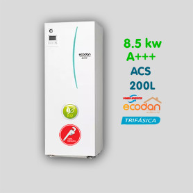 Aerotermia Mitsubishi Electric Ecodan 100% Hidraulica 8.5Kw ACS 200L Trifásica