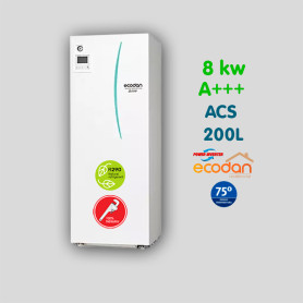 Aerotermia Mitsubishi Electric Ecodan 100% Hidráulica R290 8Kw ACS 200L
